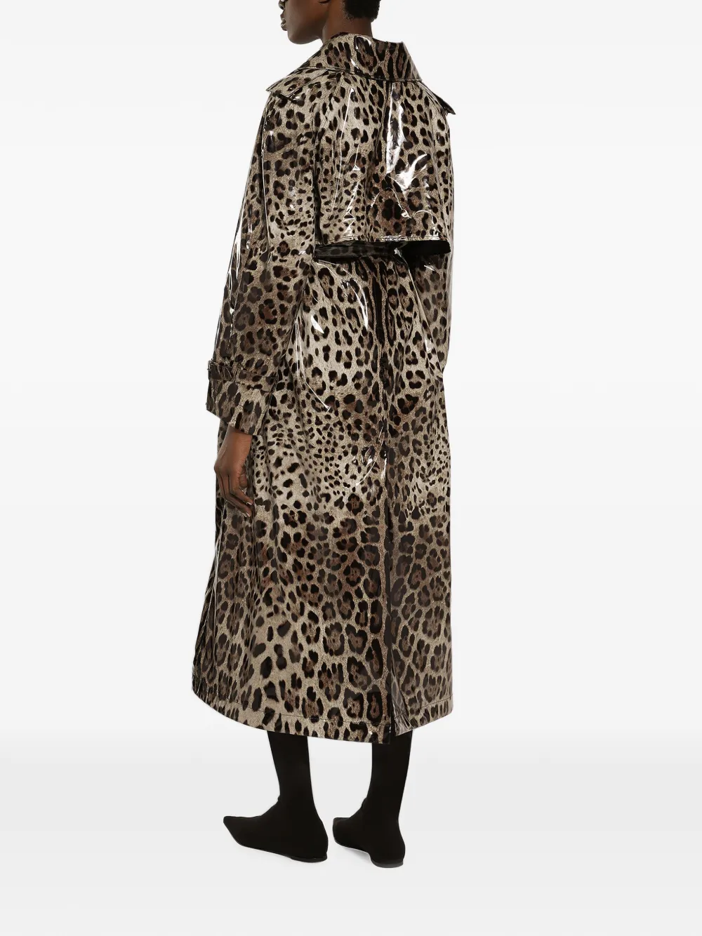 Dolce & Gabbana leopard-print Belted Trench Coat | Neutrals | FARFETCH