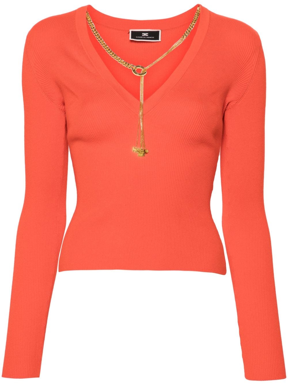 necklace ribbed top
