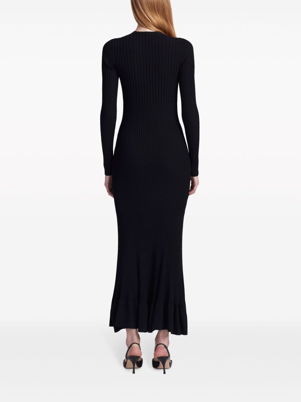 Shop Altuzarra Seyrig Rib-knit Dress In Black