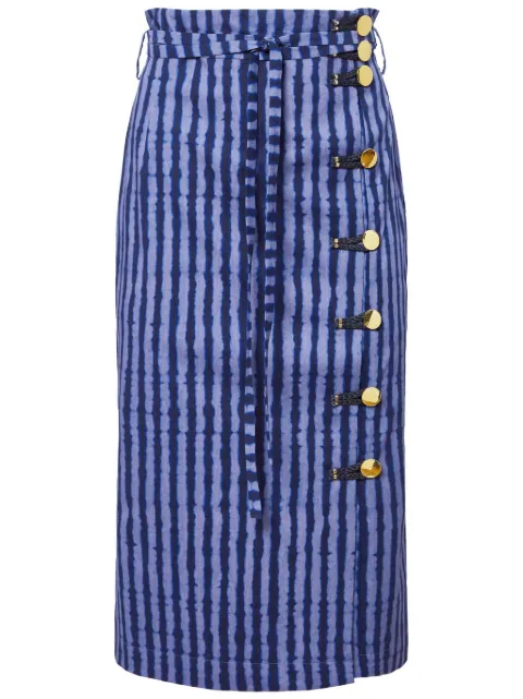 Altuzarra Hiroki striped midi skirt