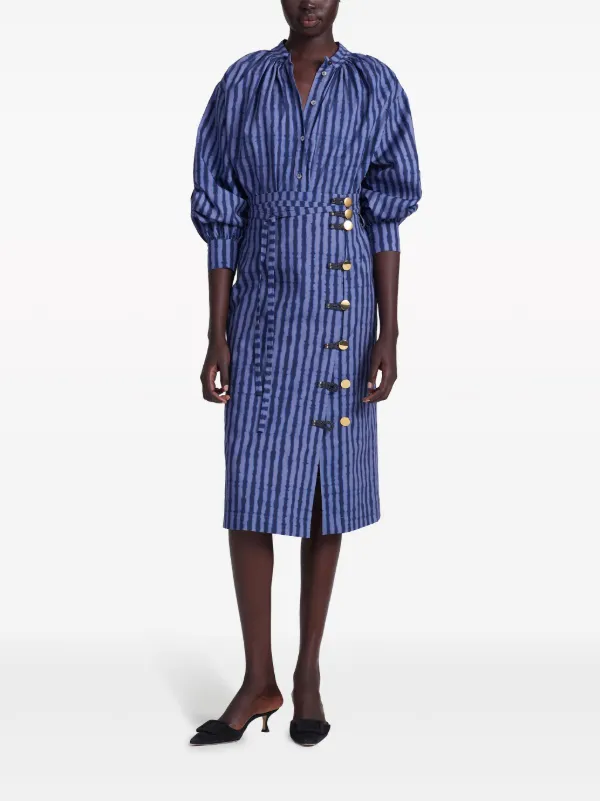 Altuzarra Hiroki Striped Midi Skirt - Farfetch