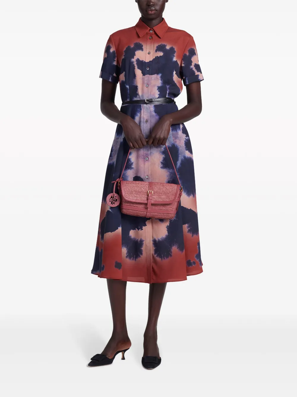 Altuzarra Blousejurk met tie-dye print - Rood