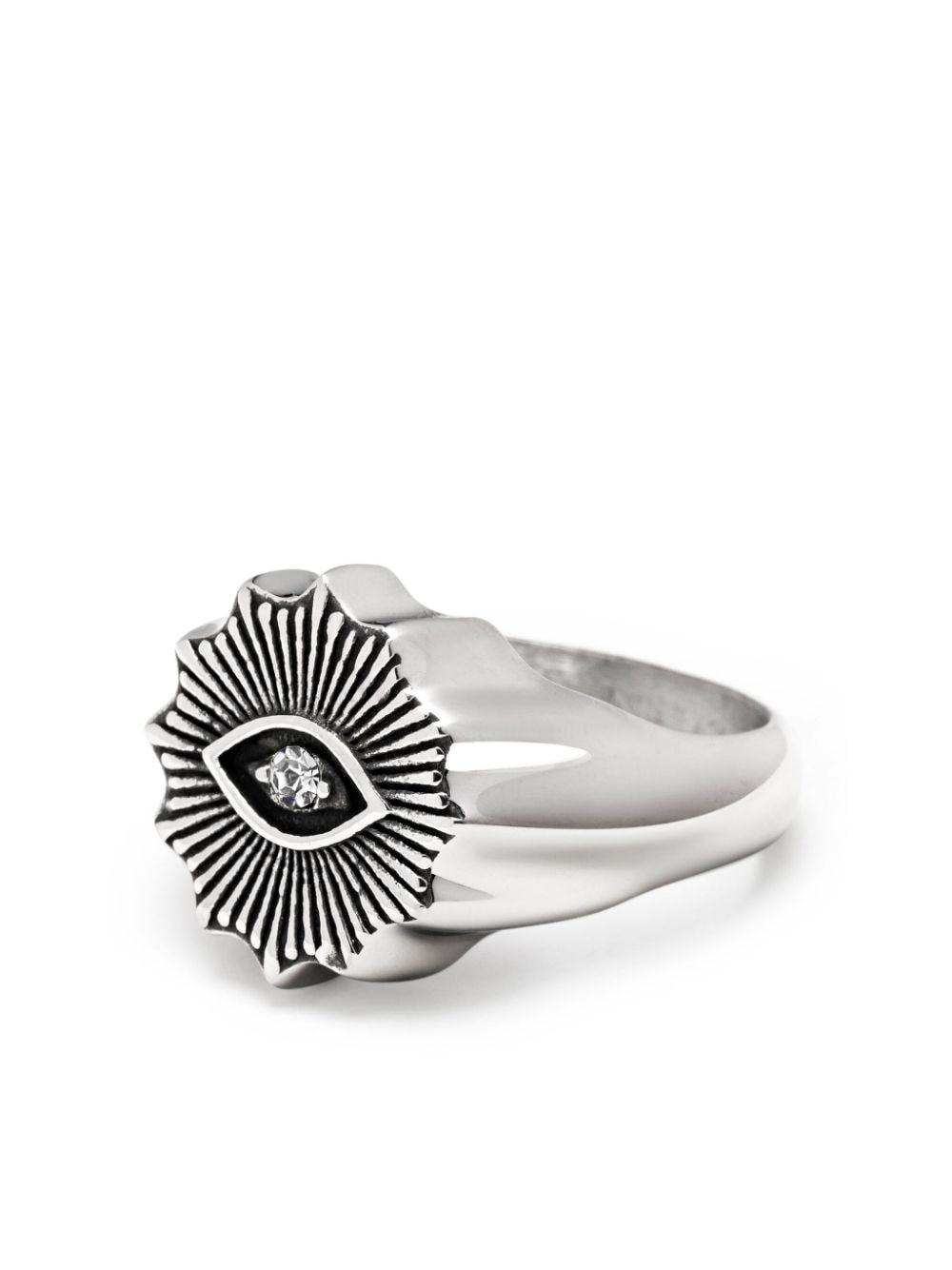 Nialaya Jewelry Ring met kristal - Zilver
