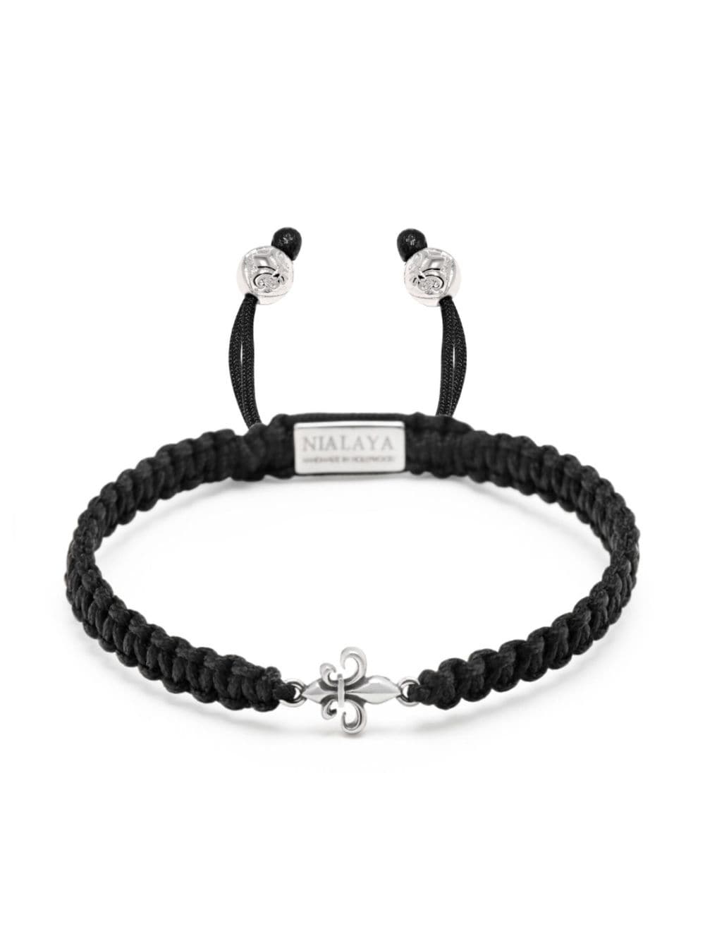 Nialaya Jewelry drawstring cord bracelet - Zwart