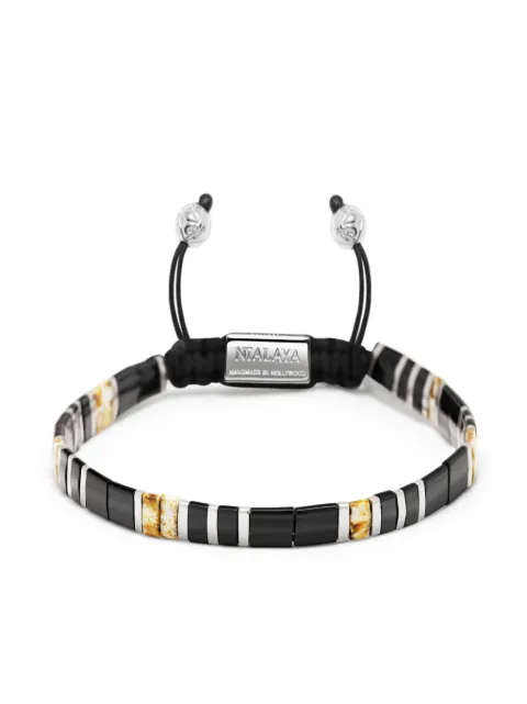 Nialaya Jewelry pulsera de cuentas con logo grabado