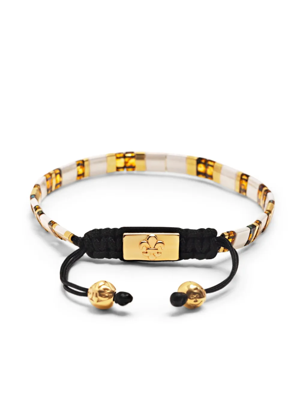 Nialaya Jewelry Logo-engraved Beaded Bracelet In White