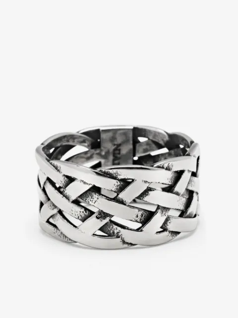 Nialaya Jewelry Woven Chain ring