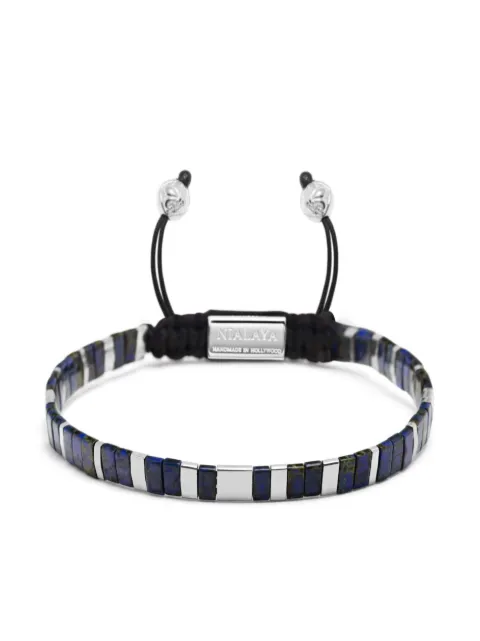 Nialaya Jewelry logo-engraved beaded bracelet