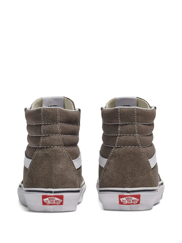 Vans High Top Suede Sneakers in Light Gray & Tan Stripe Vans Skate Sk8 Hi Shoes - beige (light gray/gum) main image 3