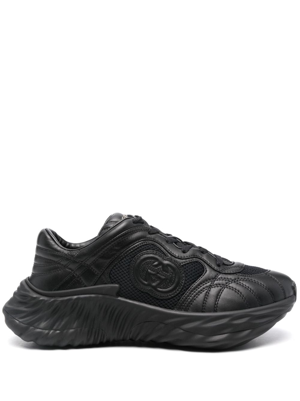 Gucci Chunky leren sneakers met GG-logo Zwart