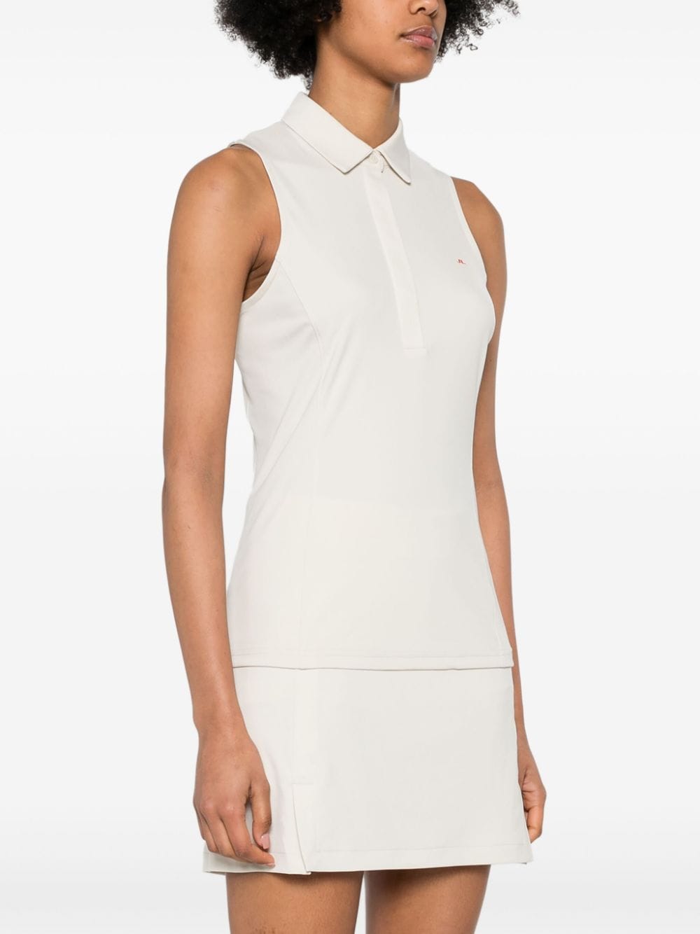 Shop J. Lindeberg Dena Sleeveless Performance Top In Neutrals