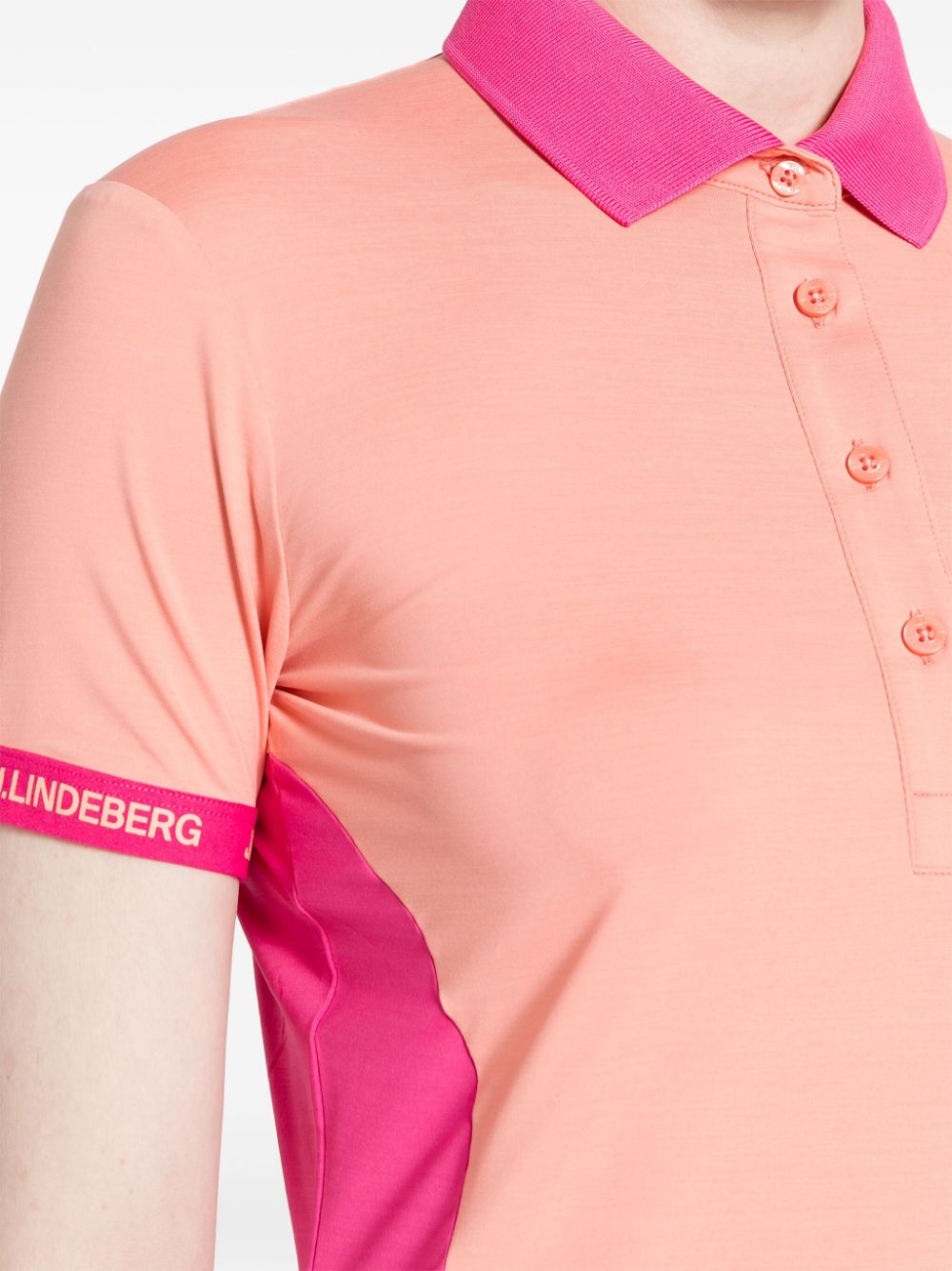 Shop J. Lindeberg Makena Polo Shirt In Pink