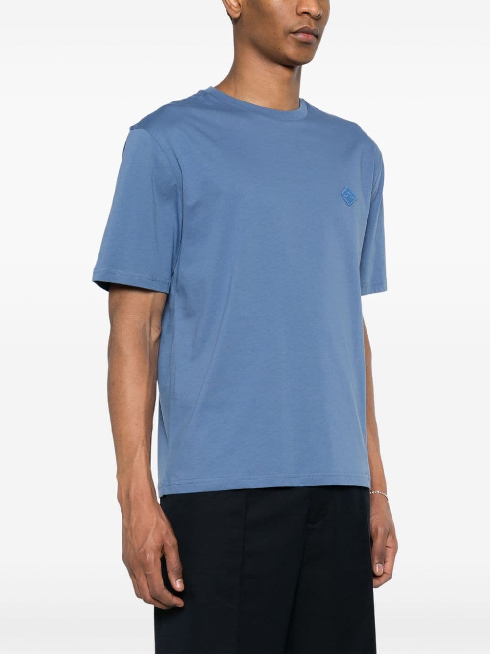 Shop J. Lindeberg Hale Logo-patch T-shirt In Blue