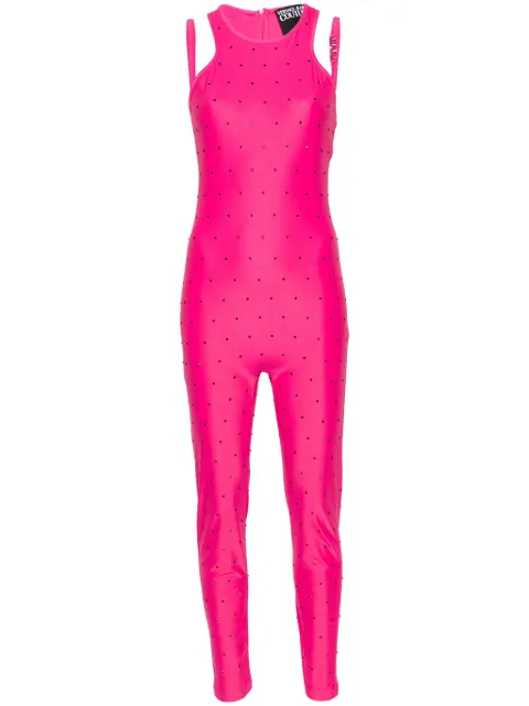 Versace Jeans Couture crystal-embellished halterneck jumpsuit