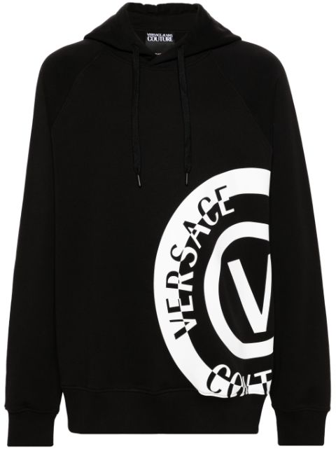 Versace Jeans Couture logo-embroidered cotton hoodie Men