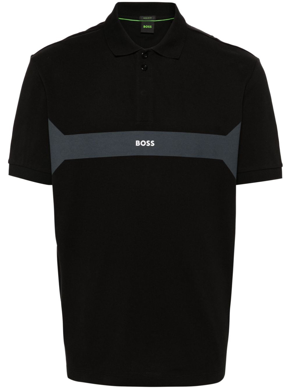 Image 1 of BOSS logo-print polo shirt