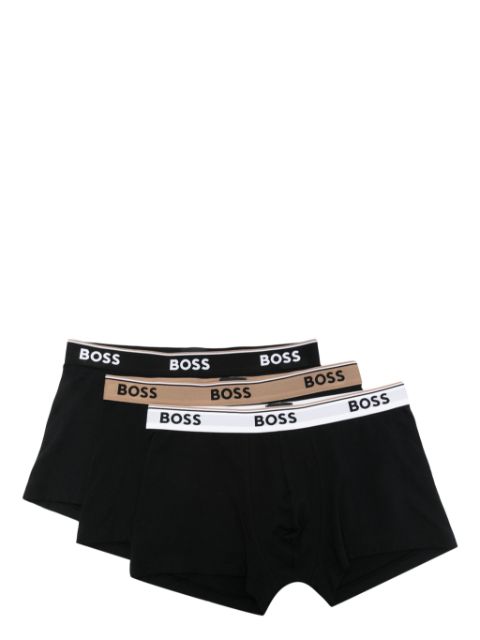 BOSS logo腰边四角裤（三件装）