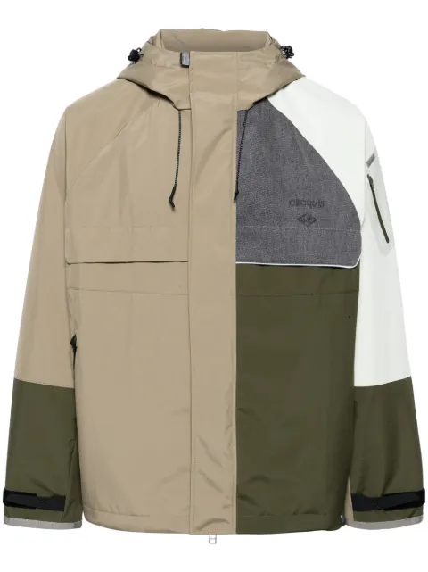 CROQUIS colour-block hooded windbreaker