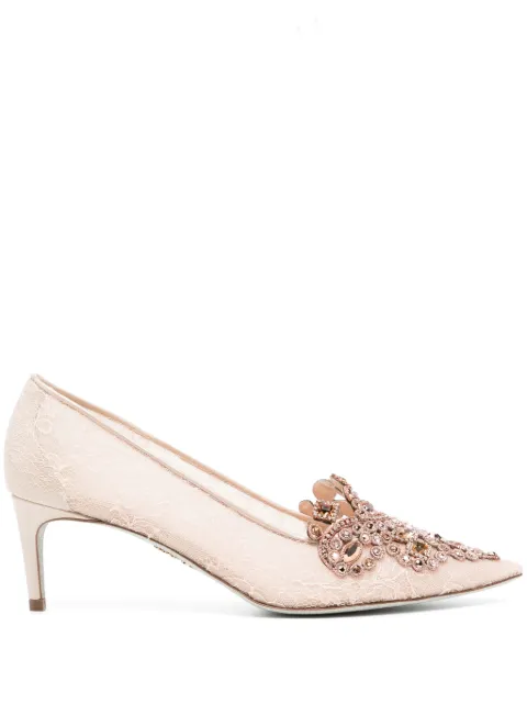 René Caovilla Veneziana 60mm lace pumps