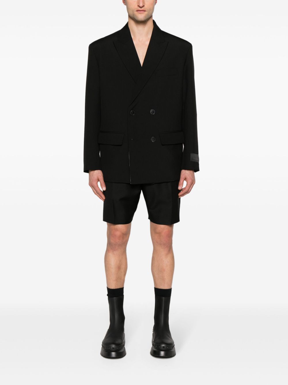 Alexander McQueen Shorts met geplooid detail - Zwart