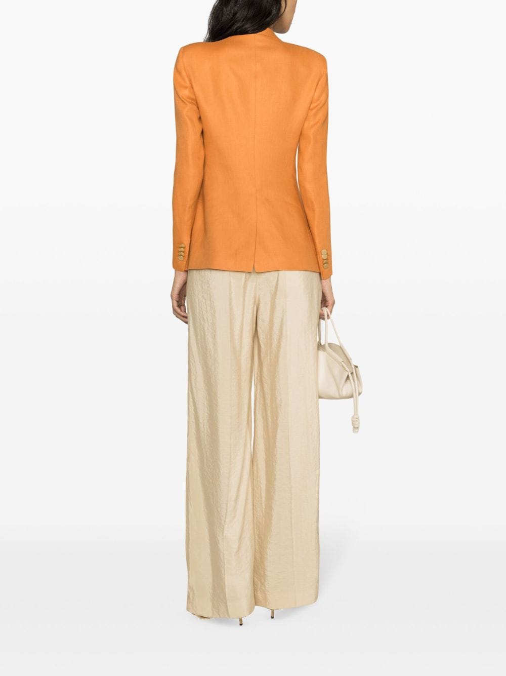 Shop Tagliatore Nayade Single-breasted Blazer In Orange