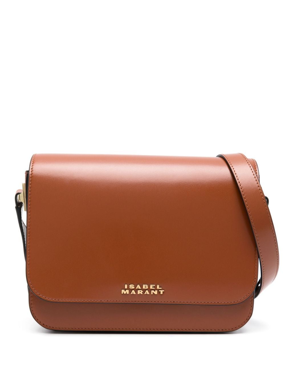 Isabel Marant Nizza Leather Crossbody Bag In Brown