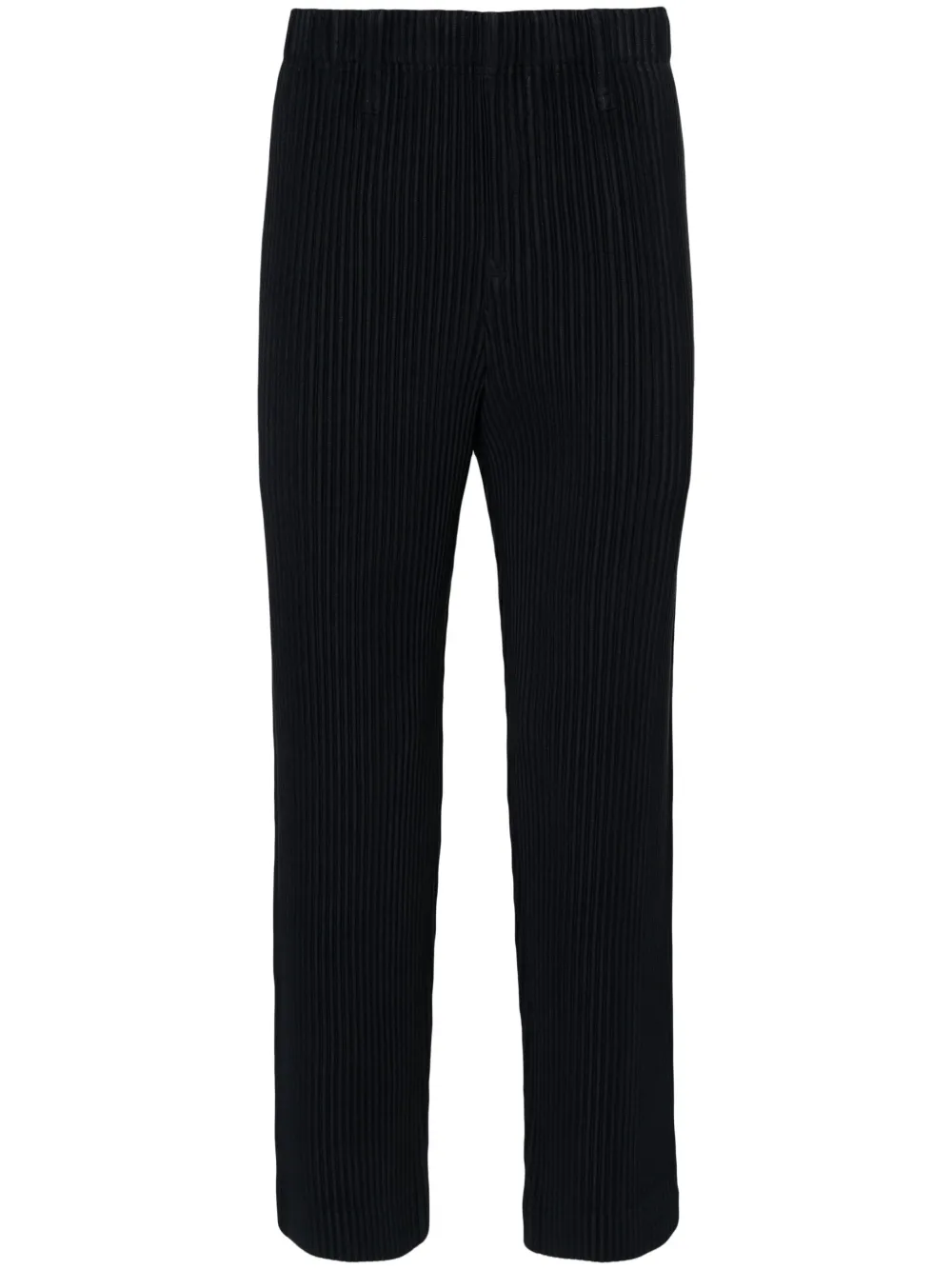 Basic tapered plissé trousers