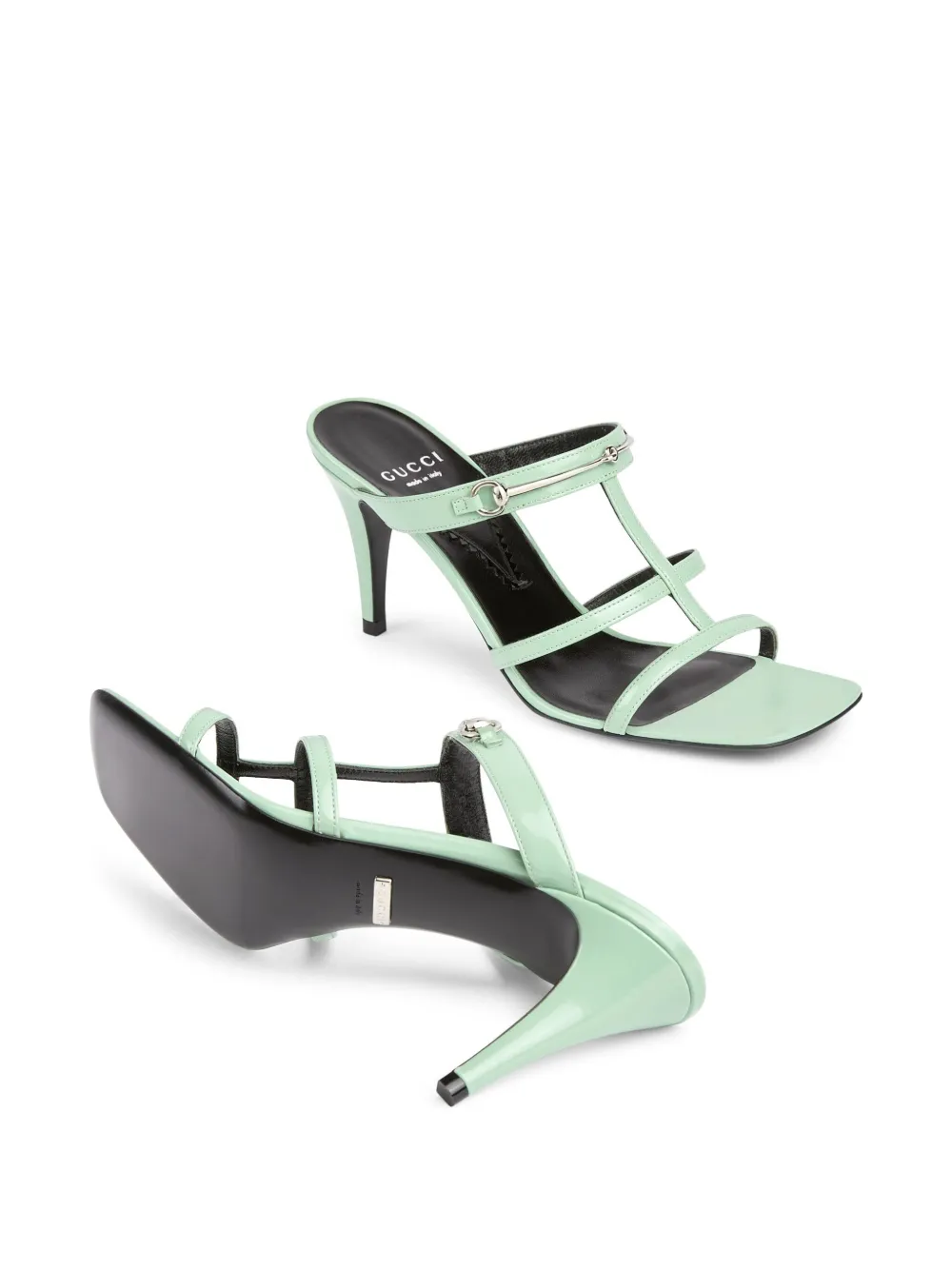 Gucci Horsebit caged mules Green