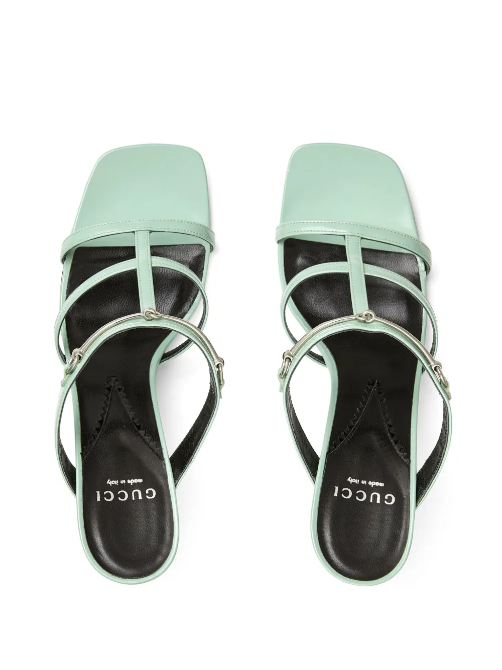 Gucci Horsebit caged mules Green