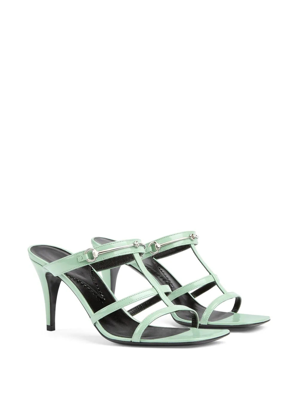 Gucci Horsebit caged mules Green