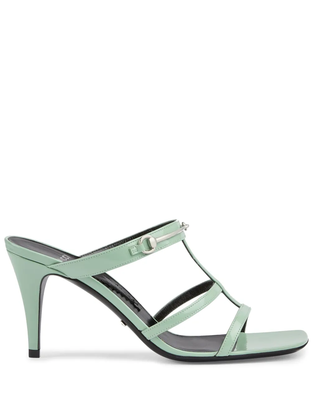 Gucci Horsebit Caged Mules In Green