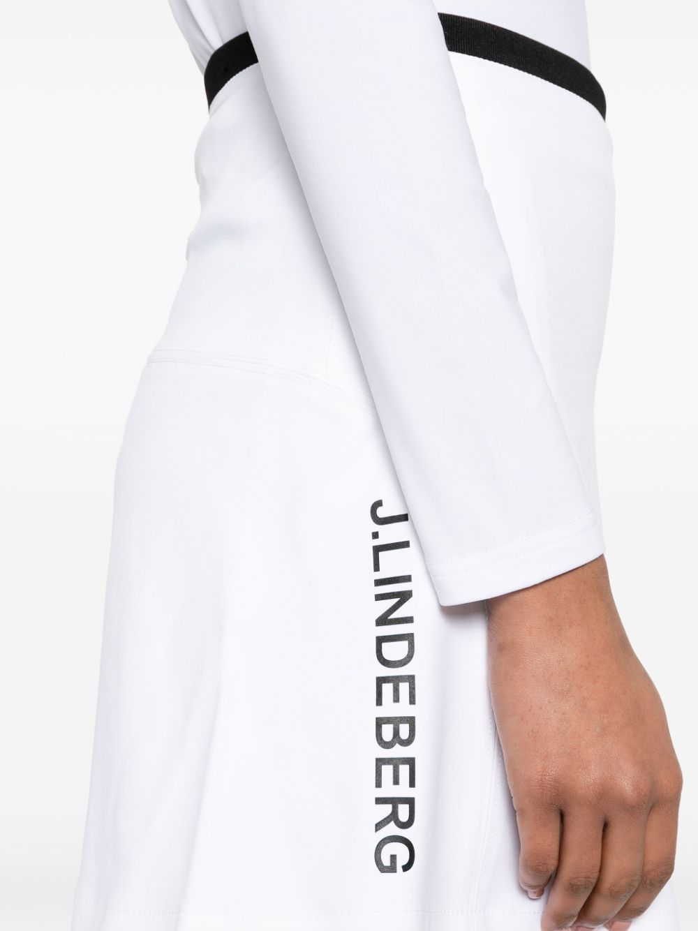 Shop J. Lindeberg Temba Logo-print Mini Skirt In White