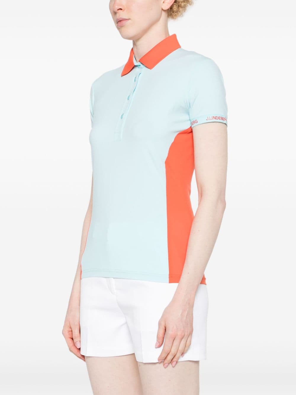 Shop J. Lindeberg Makena Polo Shirt In Blue