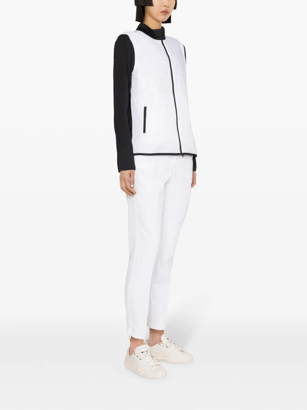 Shop J. Lindeberg Martina Colour-block Quilted Jacket In Weiss