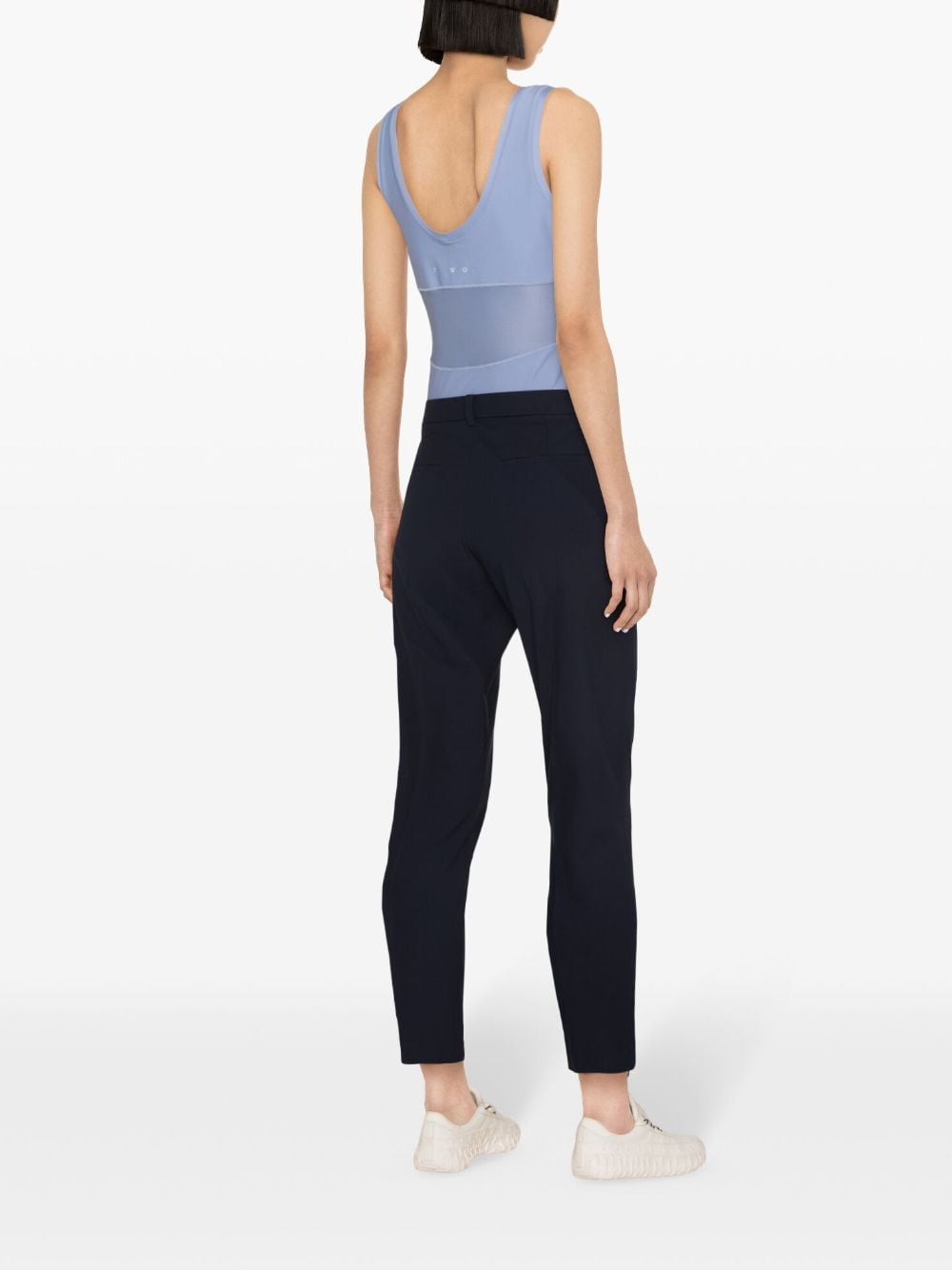 Shop J. Lindeberg Pia Mid-rise Cropped Trousers In Blau