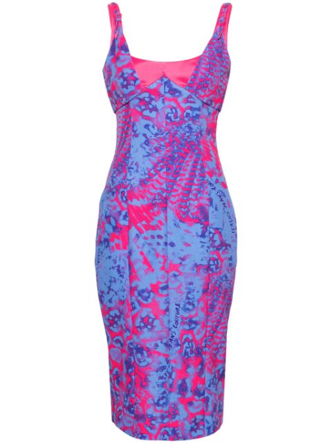 Versace Jeans Couture Animalier bodycon midi dress