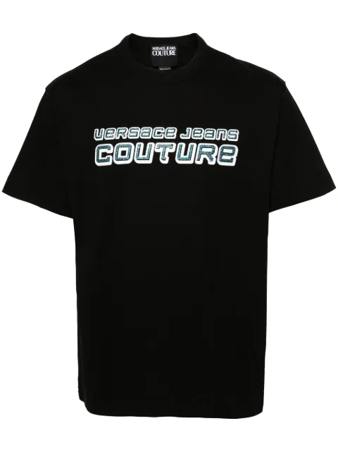 Versace Jeans Couture playera con logo de strass