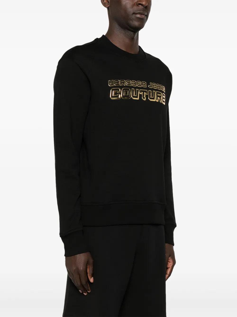 Versace Jeans Couture T-shirt met logo Zwart
