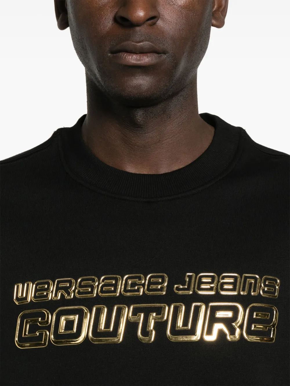 Versace Jeans Couture T-shirt met logo Zwart