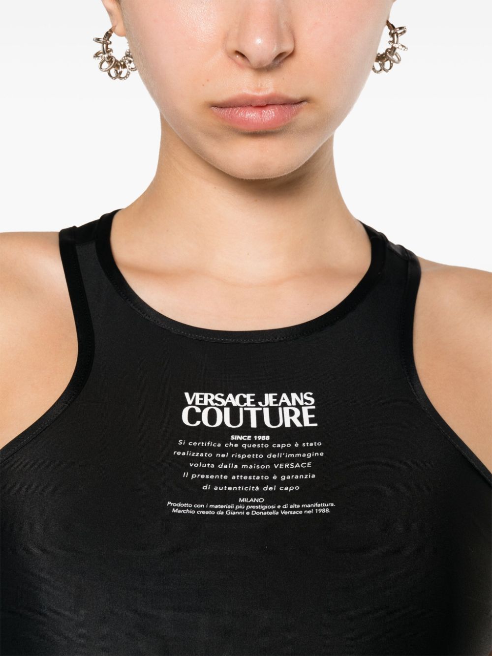 Versace Jeans Couture Body met halternek Zwart
