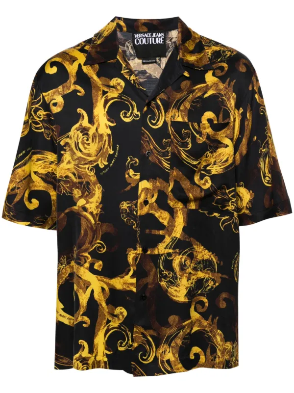 Versace Jeans Couture Camisa Watercolour Couture Negro FARFETCH MX