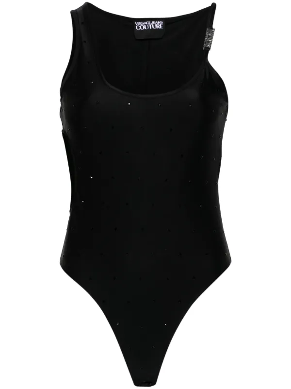 Versace Jeans Couture crystal-embellished Halterneck Body | Black |  FARFETCH VN