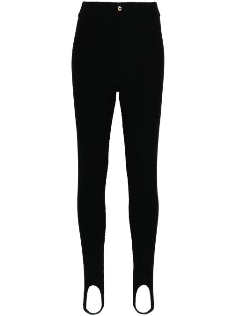 Casablanca logo-embossed stirrup leggings