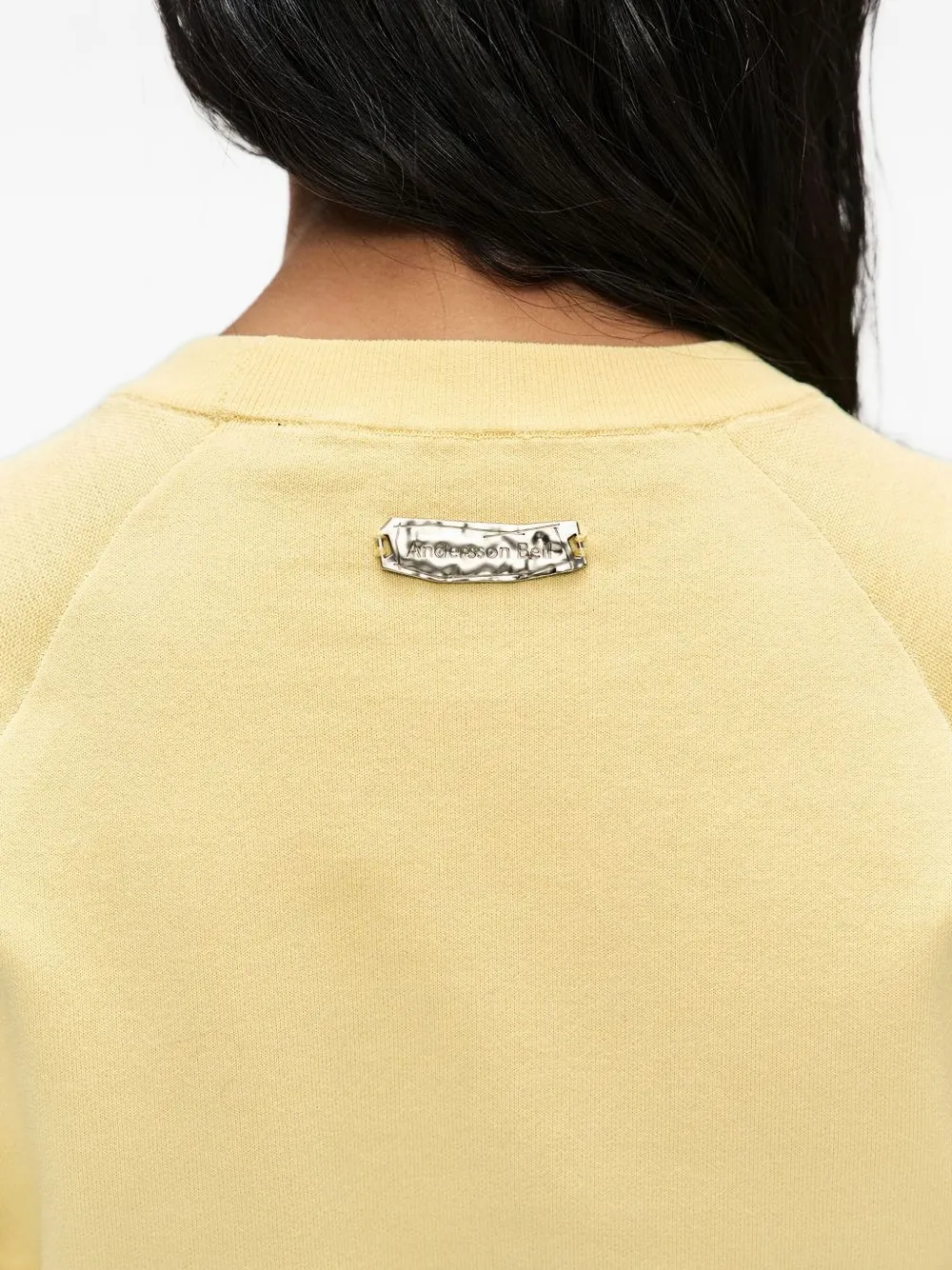 Andersson Bell Cut-out Long-sleeve Sweatshirt In Yellow