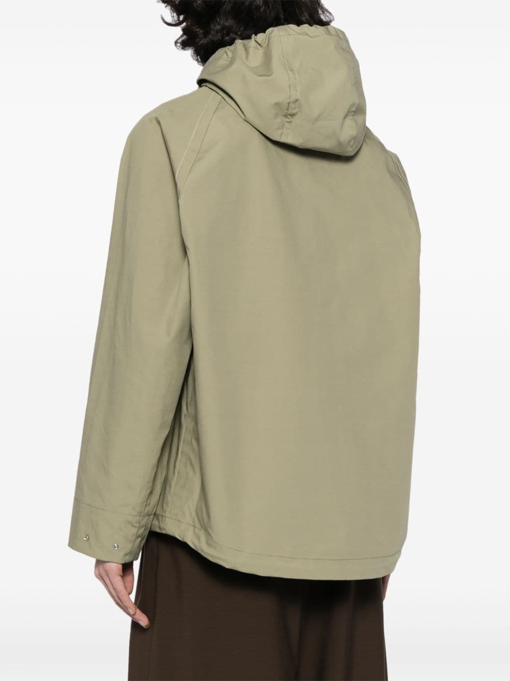 Shop Croquis Hooded Cotton Jacket In Braun