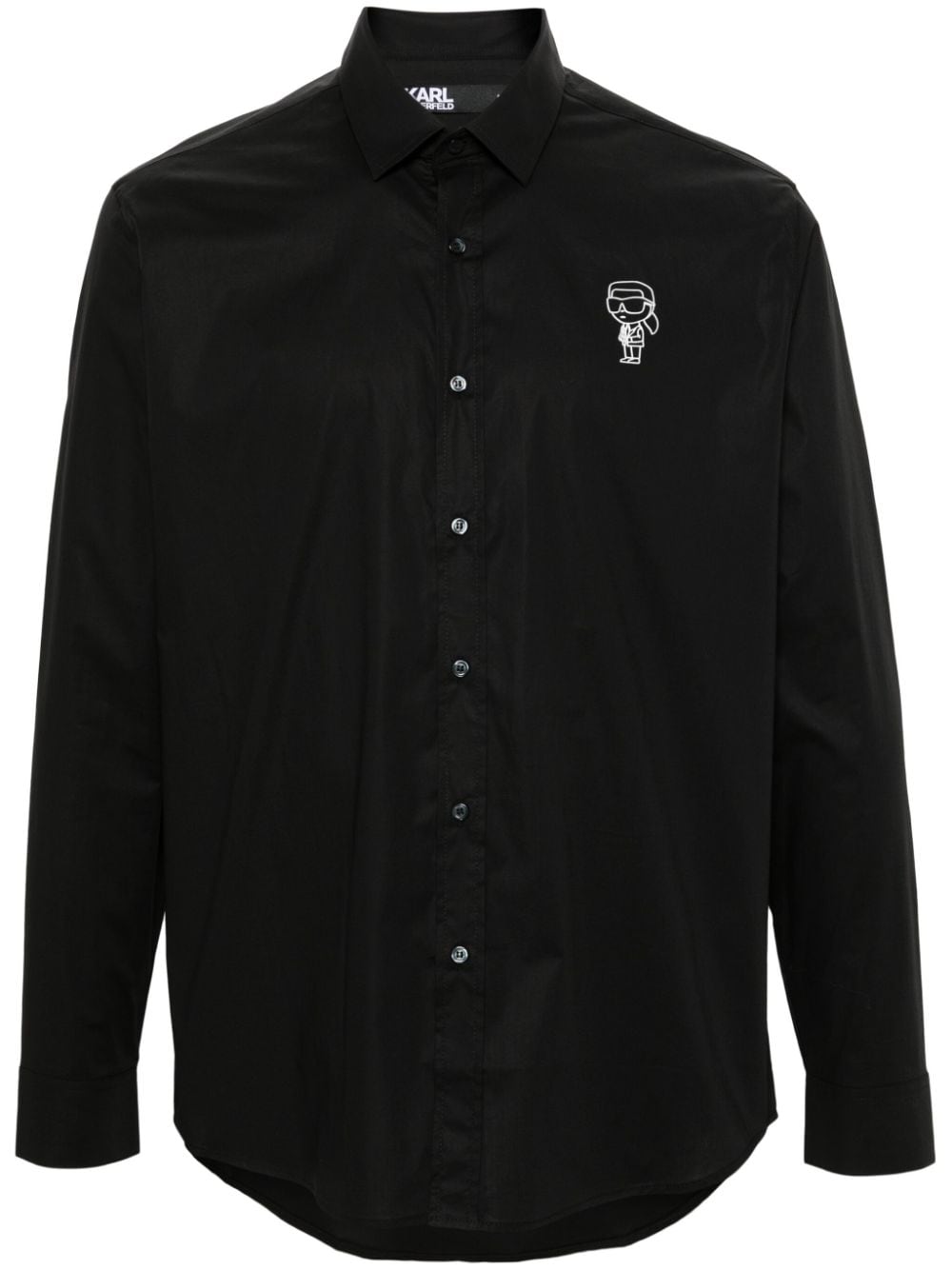 Karl Lagerfeld Poloshirt met logo-applicatie Zwart