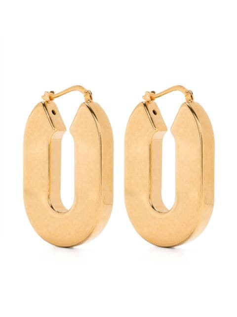 Jil Sander polished hinged hoop earrings