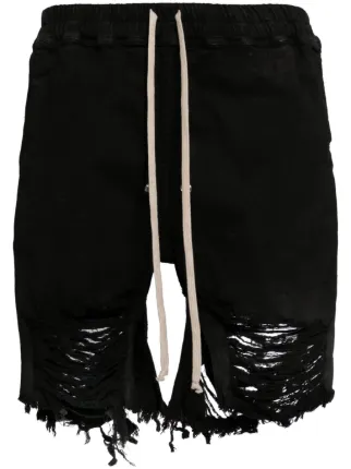 ショートパンツ RICK OWENS Women Shorts  Burmudas 25PRP01E7327SCH 09 Black Fog denim shorts in black - Rick Owens | Mytheresa