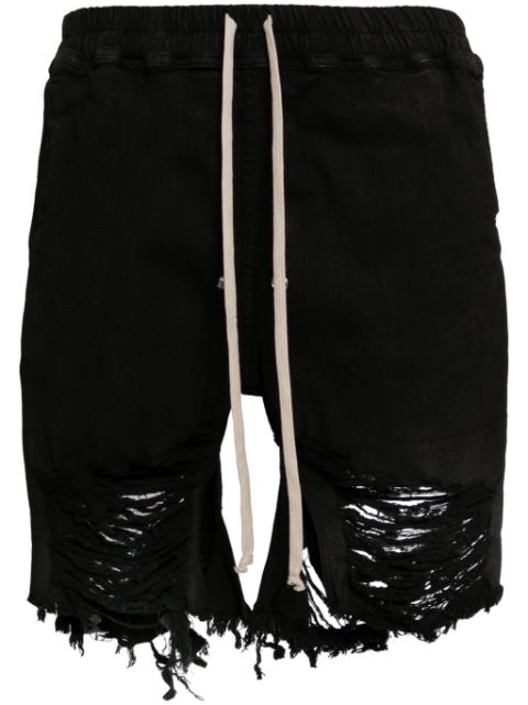 Rick Owens ripped denim shorts