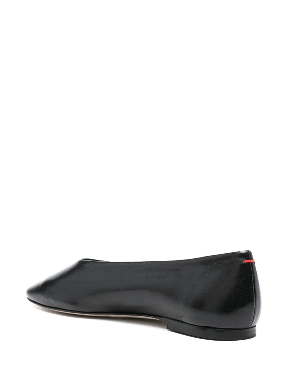 Shop Aeyde Kirsten Leather Ballerina Shoes In Black